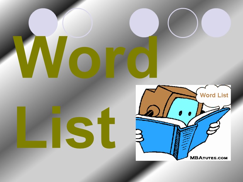 Word List